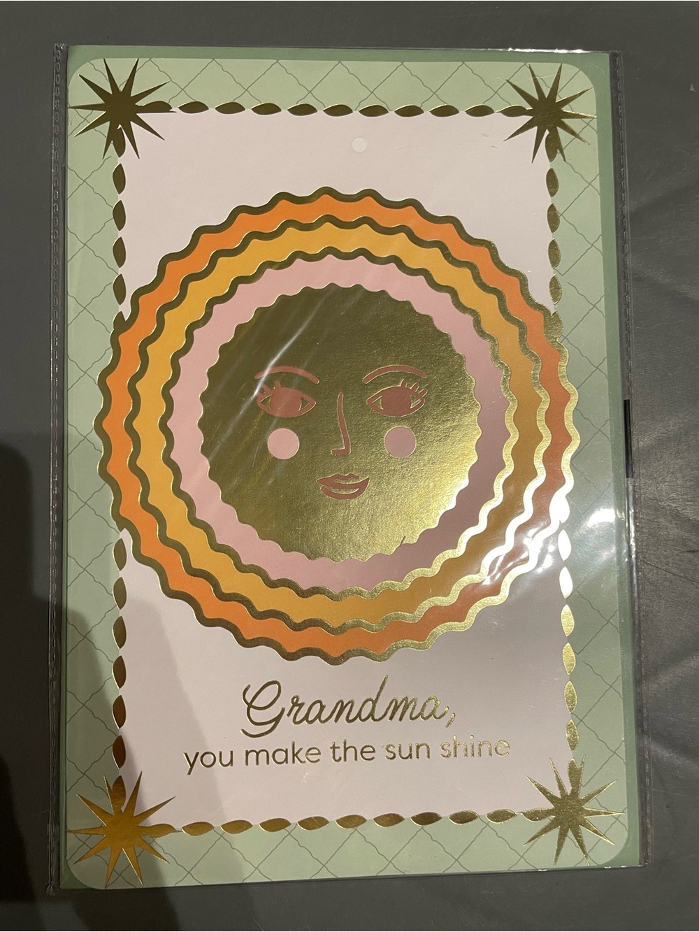 Jumbo Greeting Card 8โx12โ with Envelope โGrandma you make the sun shineโ New